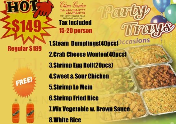 Please Call To Reserve Your Order.Tel:(410)-2658777