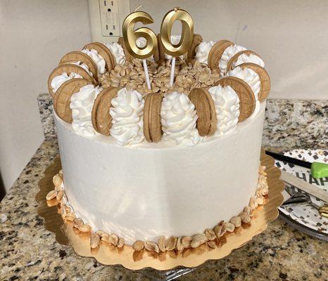 Nutter Butter cookie cake.