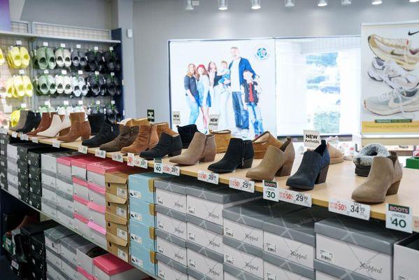 Shot of Popular Brand Section (I.e. Croc Shoe Wall)