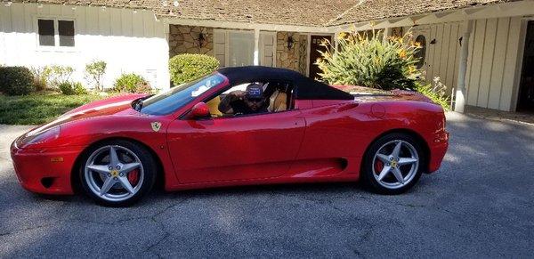 Transporting my clients Ferrari to his other home on the hill.