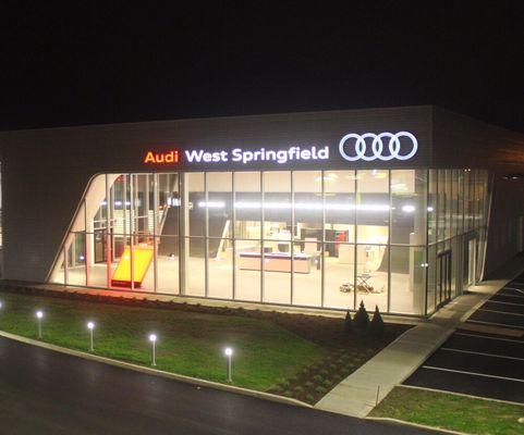 New Audi Store at night