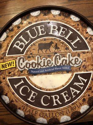 5/3/19. Friday night. Blue Bell!! Why do you do this to me??? Omg!! Cookie Cake Ice Cream!!