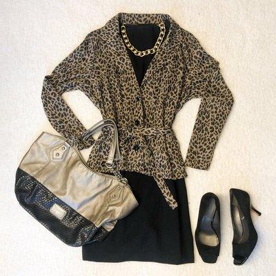 Women's department: Animal print outfit