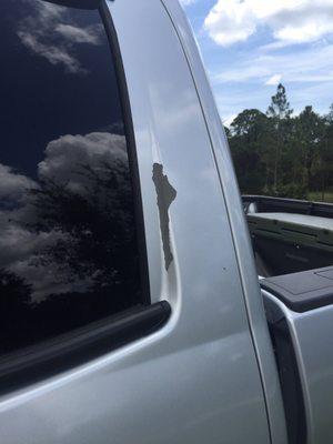 Paint defect on my Chevrolet Silverado.