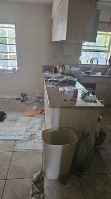 The state of the kitchen before mark