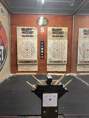 Axe throwing room