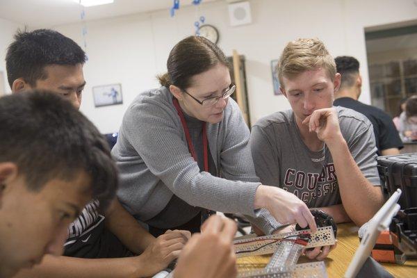 The Robotics Program spans all three divisions of the school, through instruction both during the day and after school.