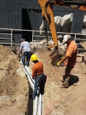 Underground work at Pasadena Fire Station #39