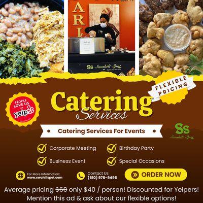 Party Catering Event Catering Wedding Catering Food Truck for Hire Private Parties Catering Big Groups Catering Small Groups Catering