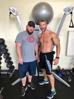 Training with one of my favorite clients, Terry. He's come a long way since we first started. He always looks awesome!