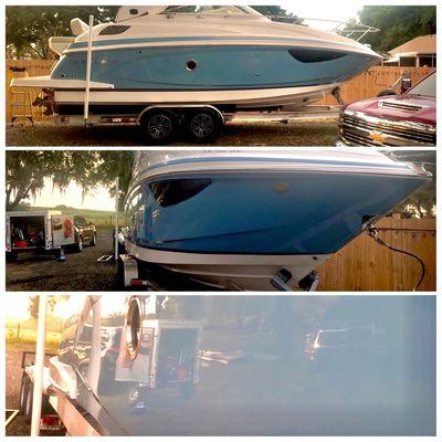 28' boat. Polished & marine waxed.