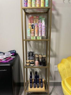 Hair care items for sale.