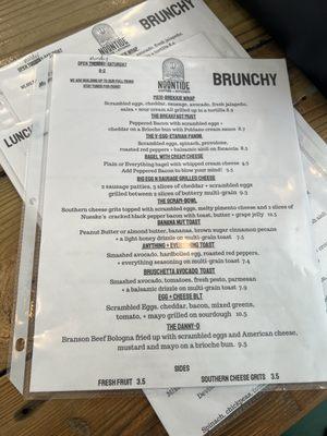 Brunch Menu