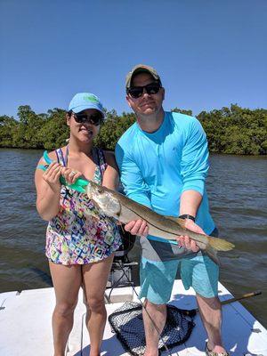 This was her first fish she has ever caught. great job