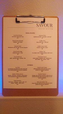 Current menu