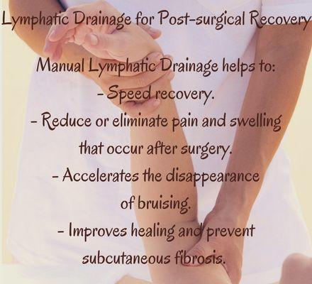 Lymphatic drainage helps recovery