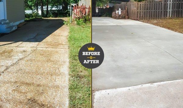 Concrete Driveway of a past client. FCON Concrete Experts