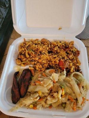 Saltfish & steamed cabbage