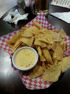 Happy hour queso and chips 3 to 7:00 p.m. 7 days a week