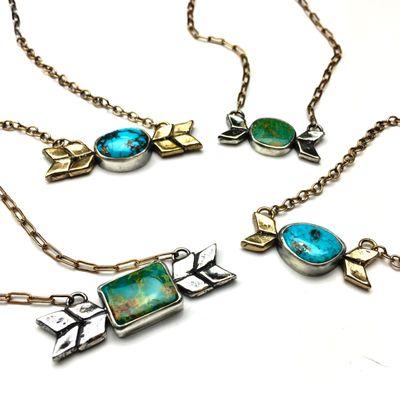 Handcrafted necklaces by Meltdown Studio Jewelry.