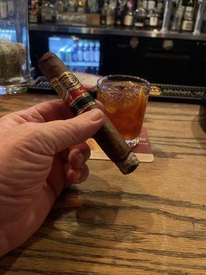 Perdomo 20th Anniversary stick and Old Fashioned  Excellent combo.