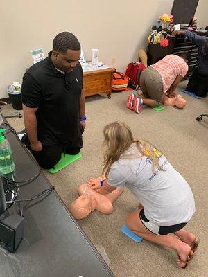 Adult CPR practice