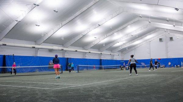 indoor winter tennis