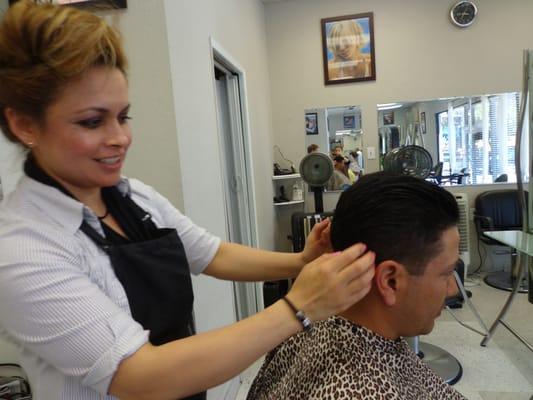 mens hair cut by Paola