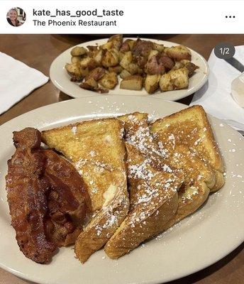 french toast & bacon