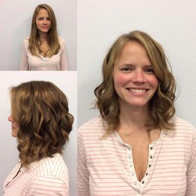 Beachy blonde lob