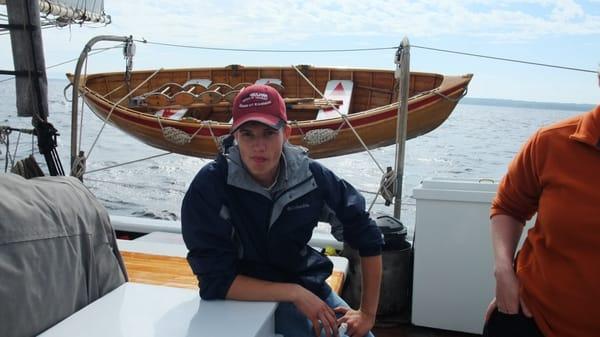 June 2013-Leif, our youngest passenger at 17, was an excellent crew member. Great fun to have on board.