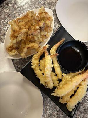 Calamari, Shrimp Tempura Nigiri