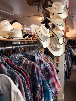 Cowboy hats & pearl snap shirts