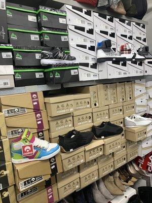 Sneaker section of the Store