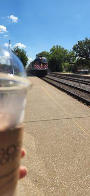 Blended ginger chai already half gone as my train arrives - it's that good!