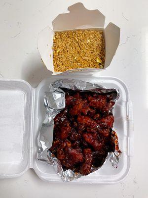 General Tso's Chicken with fried rice