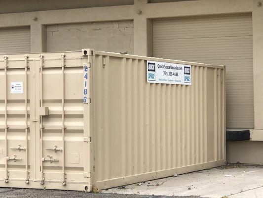 Friday, May 24, 2019: portable storage unit behind Reno Town Mall in Reno, NV.