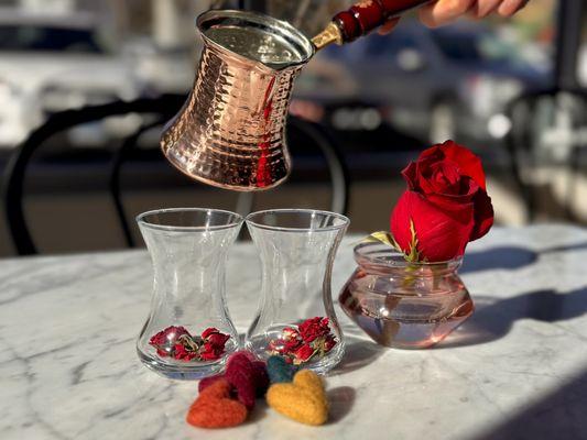 Turkish rose bud tea (valentine's day special)