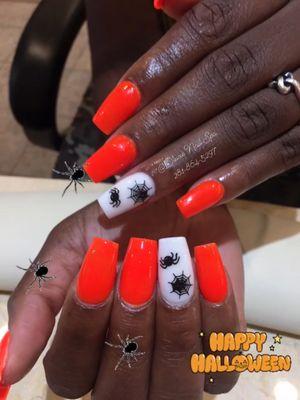 Haalloween nails   #halloweennails #dluxenailspa #houstonnails