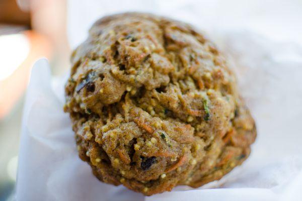 millet carrot zucchini raisin gluten free muffin!