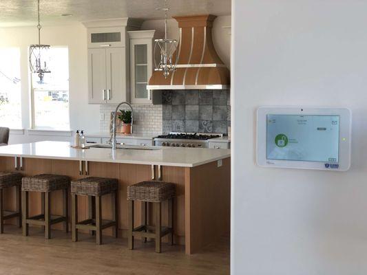 Touchscreen keypad in a home