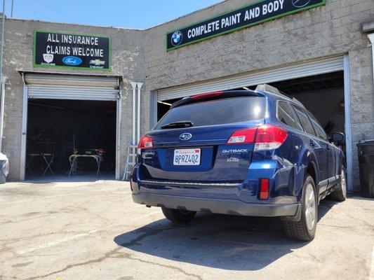 Subaru Outback repair. Geico Insurance