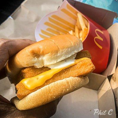 Double Filet O Fish ($3.99) plus med fries (04/15/22)