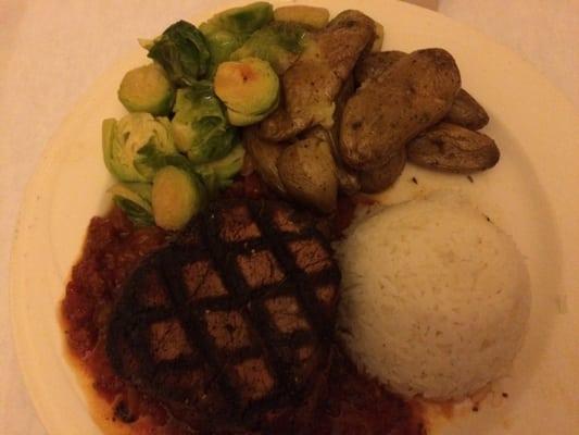 My steak dinner...  Yummy!