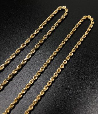 14K Yellow Gold Rope Chains