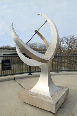 Millennium Sundial by David Aho (1999) on the JT Myers Pedestrian Bridge