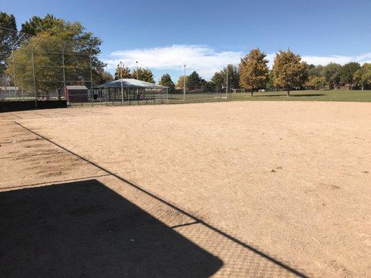 The second baseball/softball field...