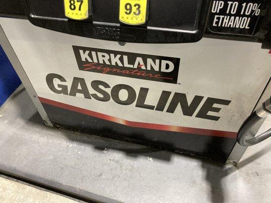 available gasoline fuel grades (no diesel fuel)