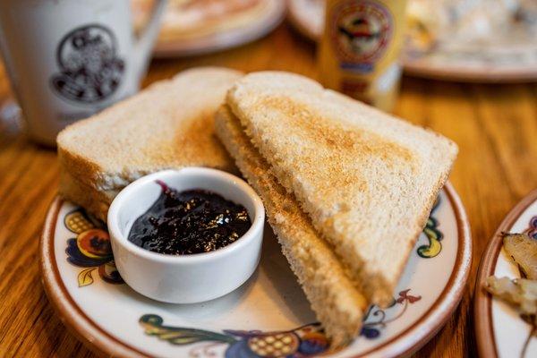 Sourdough Toast w/ House Blueberry Compote