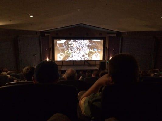 Previews, as seen from the back row of the balcony.